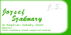 jozsef szakmary business card
